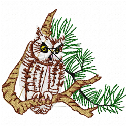 Owl Embroidery Design 3